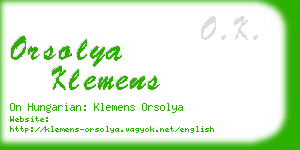 orsolya klemens business card